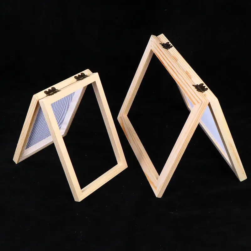 1Pcs Paper Making Frame Screen DIY Wood Paper Making Papermaking Mould Crafts Handcraft Paper Recycling Tool Wooden Multi-size