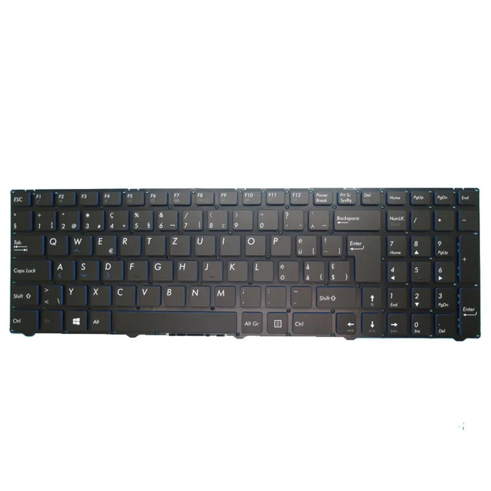 Clavier d'ordinateur portable sans cadre, adapté pour Pegatron D15S Vbloody Powered SK1 0KN0-1B4SG11, nouveau xénon suisse allemand