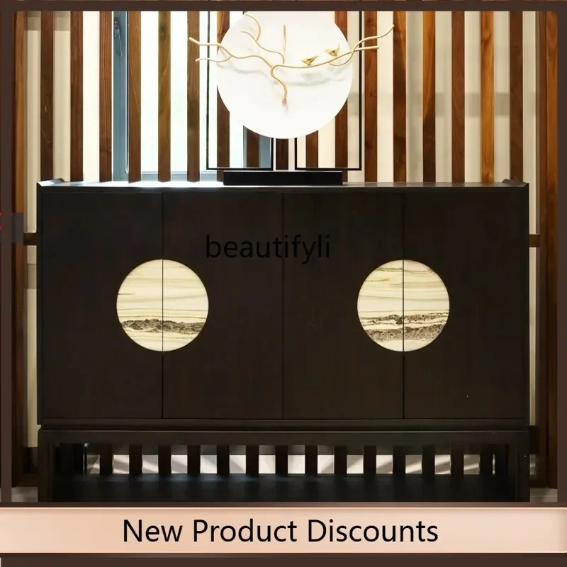 New Chinese-style entrance cabinet, living room partition decorative cabinet, hotel end view table, foyer entrance table