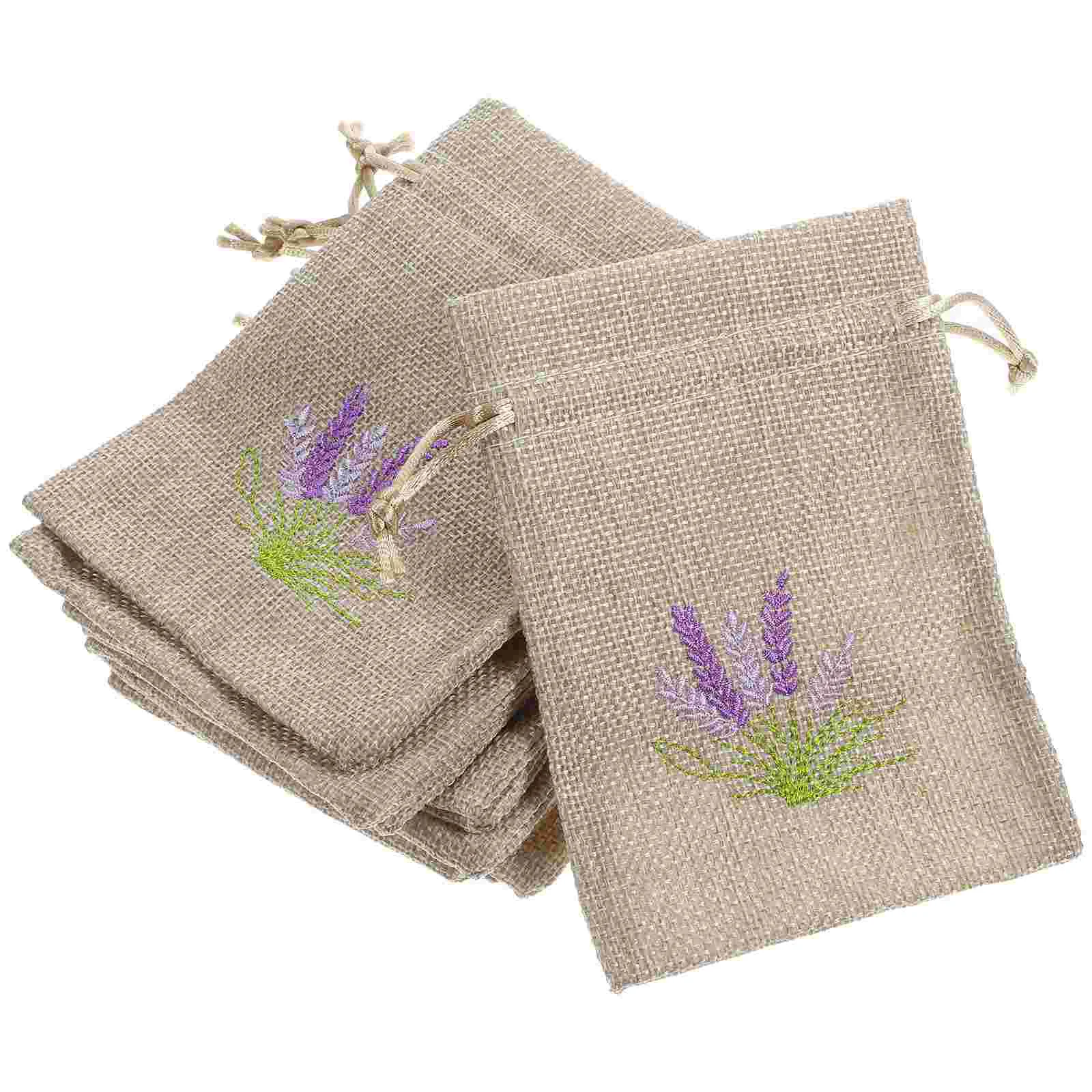 10 Pcs Car Lavender Bag Packaging Bags Locket Linen Sachet Container Portable Sachets