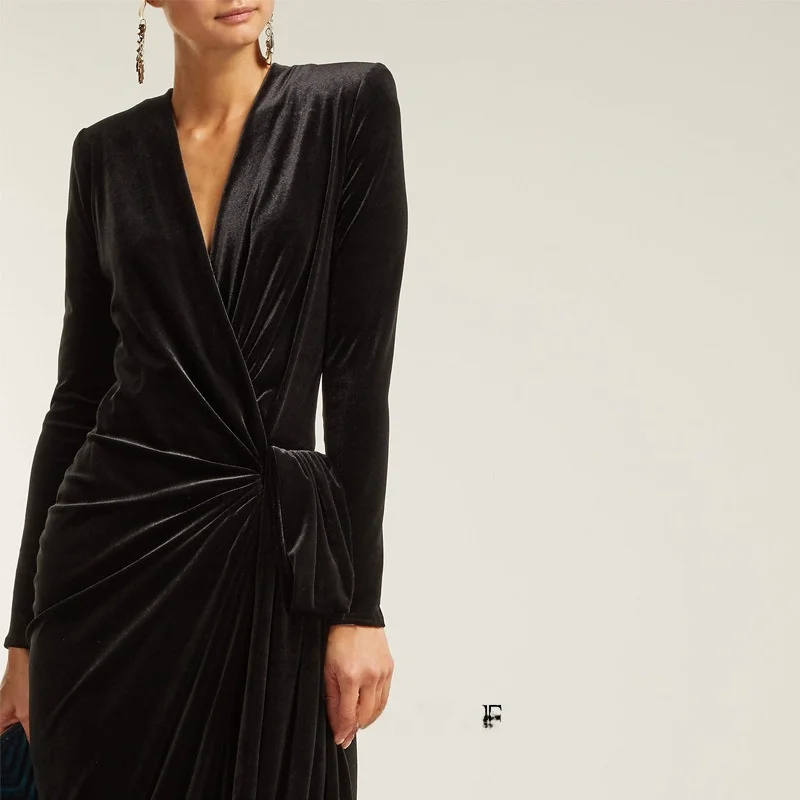 Ele Deep V-ne Evening Dr 2025 New Sle Chinese High Waist Single oulder pe Wedding Dr for Ladies