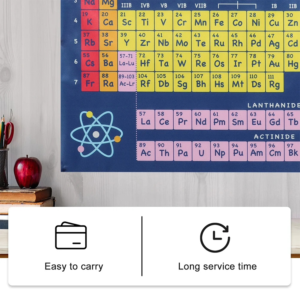 Tableau périodique chimique pour étudiants, affiche de chimie, affiches scientifiques pour salle d\'irritation, tableau des éléments fuchsia de