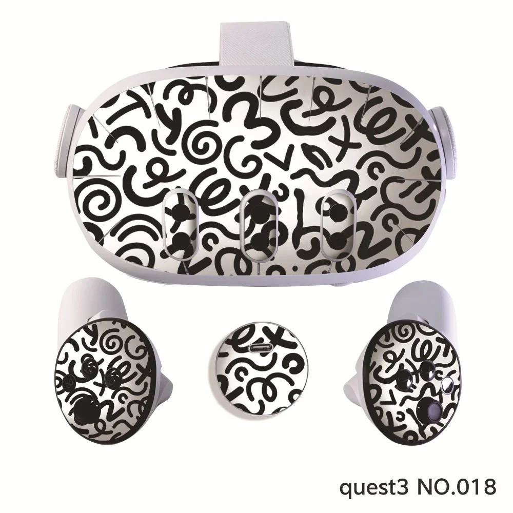 

For Meta Quest 3 VR Earphone Controller Accessories Vinyl Protective Cover Stickers for Oculus 3 Skin Stickers