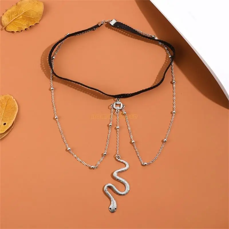 31BF Unique Lace Tassels Thigh Chain Vintage Personality Minimalists Leg Chain