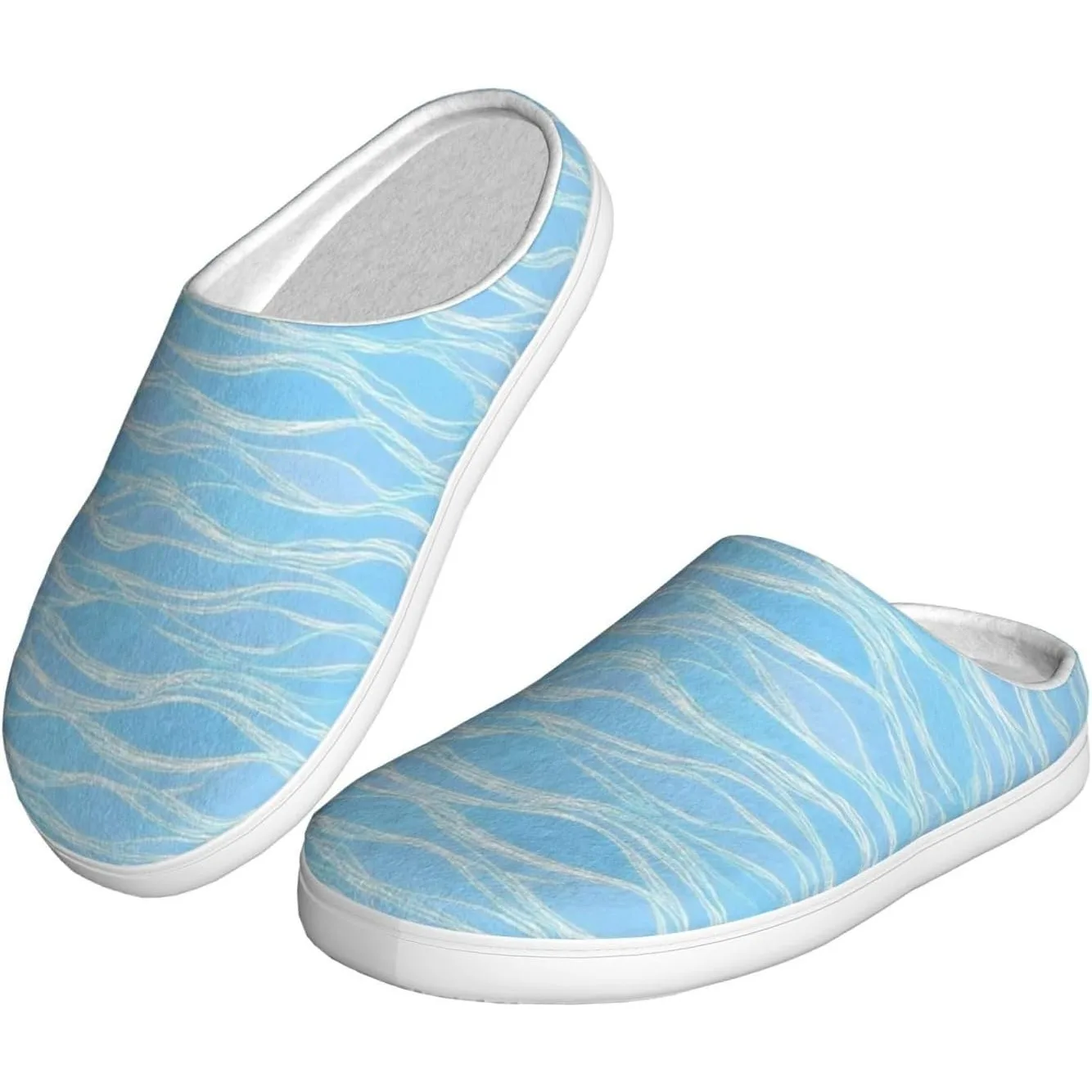 

Sea Waves Women’s Cozy Slippers Soft Cotton Indoor & Outdoor House Slippers With Anti-Slip Sole