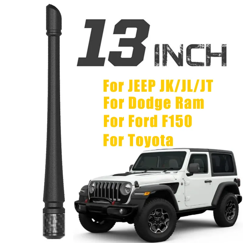 Antena de techo de coche de 13 pulgadas para Dodge Ram /Tundra /Chevrolet /F150 1500, Antena de Radio FM, mástil aéreo, Antena de señal automática para Radio