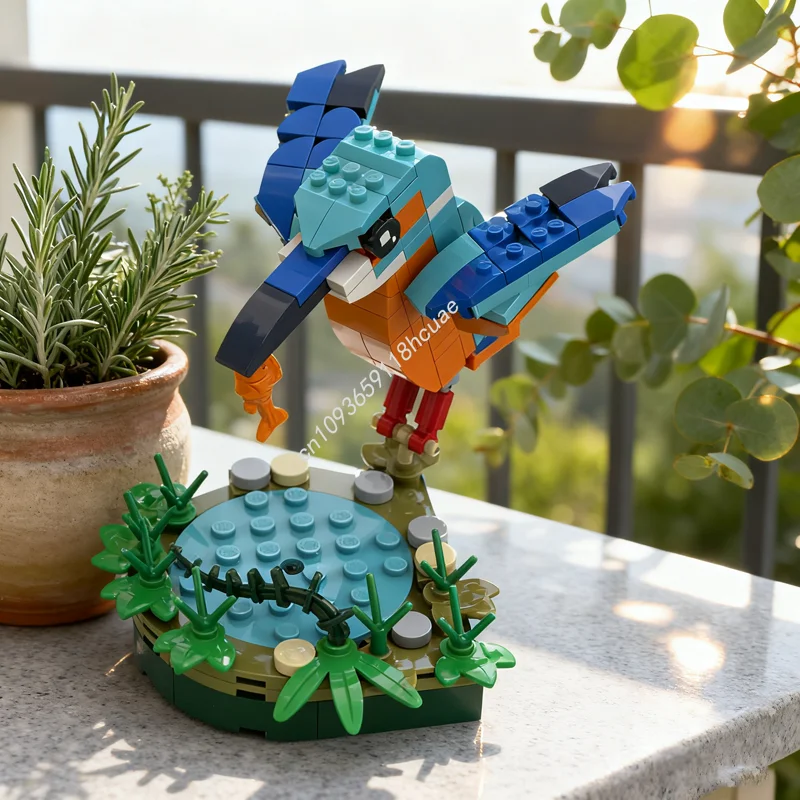 

109pcs MOC Kingfisher Alcedo Atthis Small And Model Building Toy Blocks Construction Christmas Gifts Assemble DIY Brick Kids