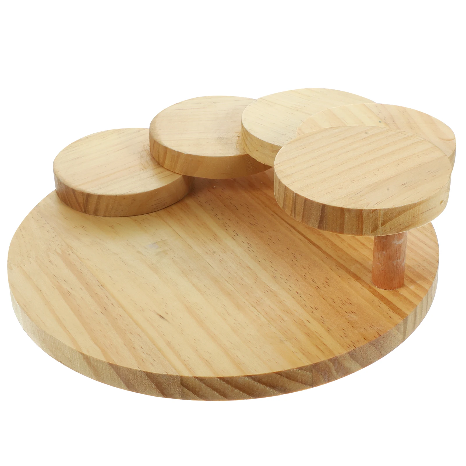

Wooden Sushi Serving Tray Japanese Style Rotating Steps Sashimi Plate for Cold Dishes Seafood Appetizers Restaurant Tools