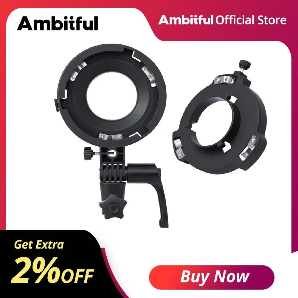 Ambitful MB01 MB02 Mini Mount to Bowens Mount Adapter Quick Set-up for YONGNUO YN150 IFOOTAGE 60/130 NANLITE Forza 60 Softbox