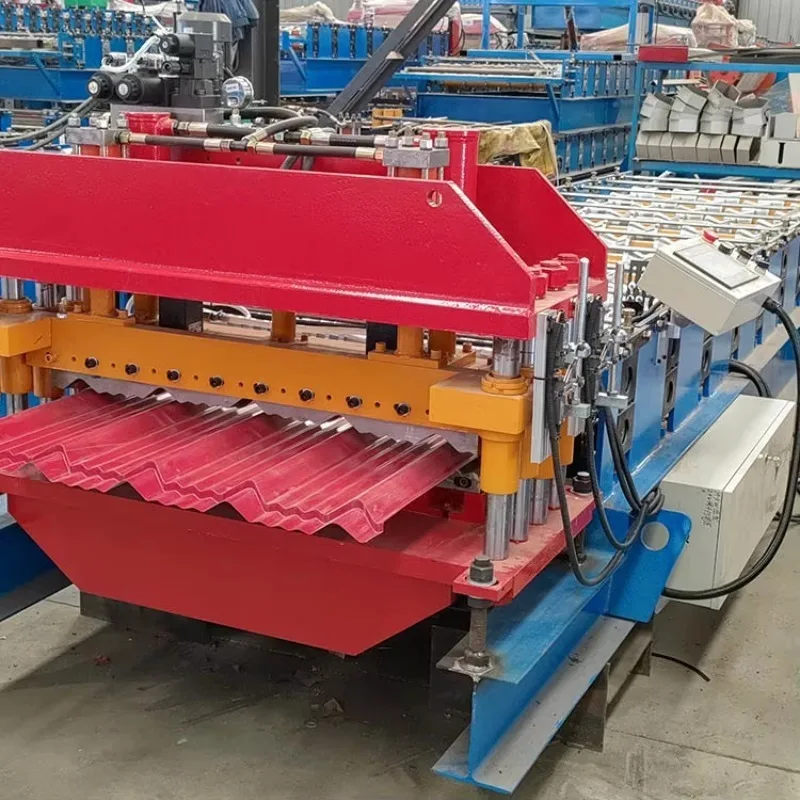 Customized Most Popular High Productivity Colored Steel Glazed Tile Roll Forming Machine With Motor Engine PLC Delta For Roof Us