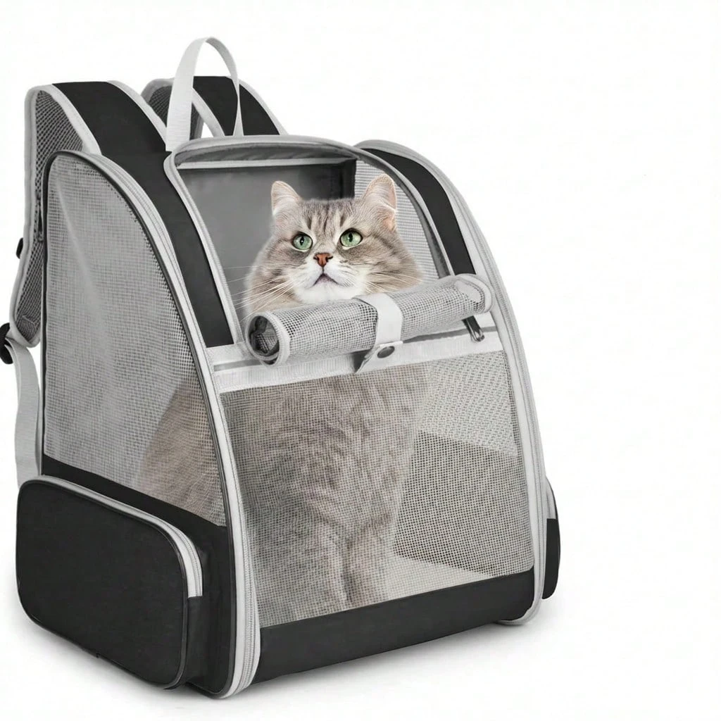 Breathable Mesh Carrier Backpack for Cats and Small Dogs