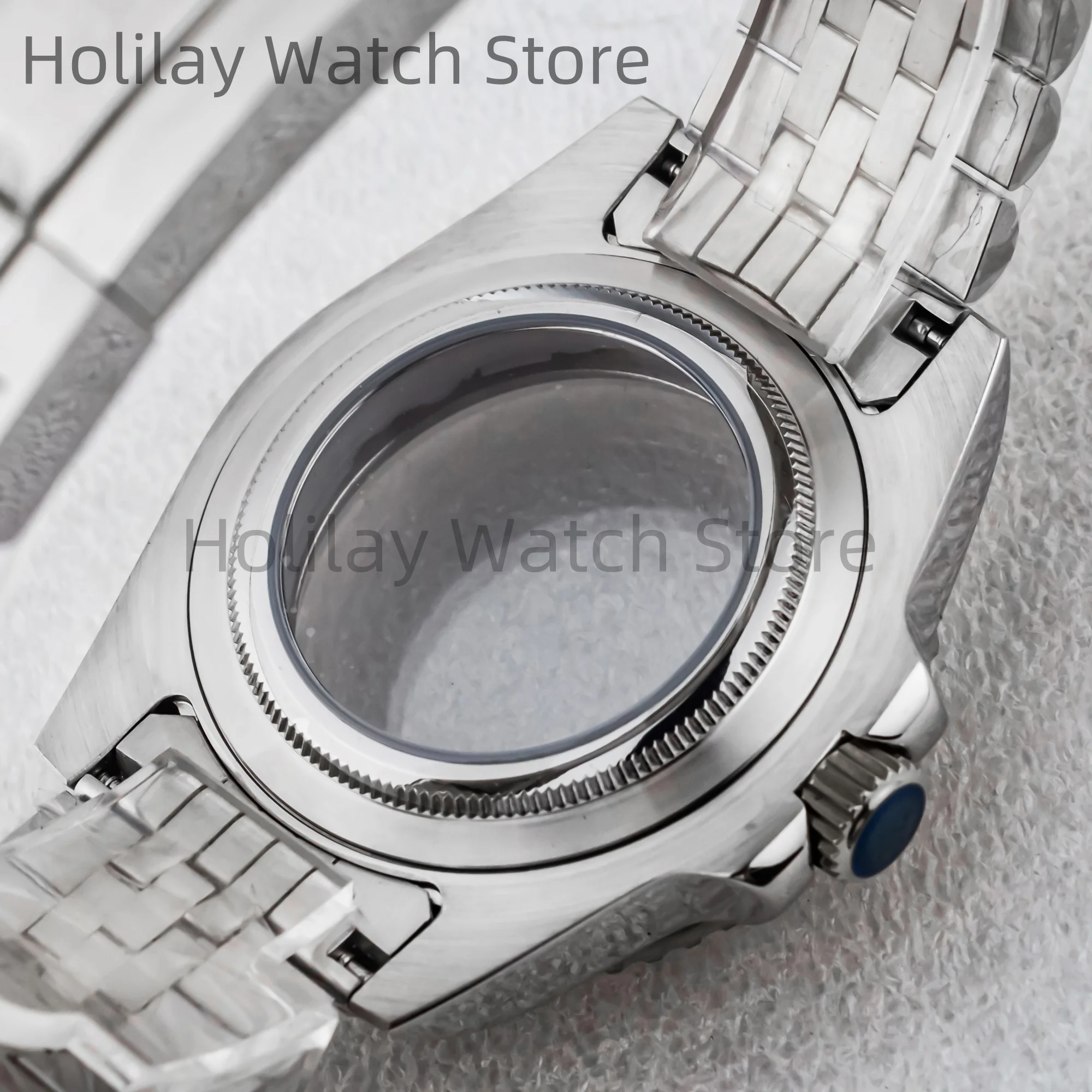 40mm Watch Case 20mm Bracelet Set Case Sapphire Crystal Glass For Nh35 Nh36 Mechanical Movement 28.5mm Dial YACHT-MASTER Case