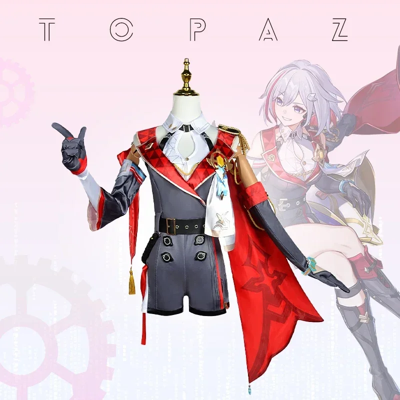 Honkai Star Rail Topaz Numby disfraz de Cosplay para mujer, peluca, uniforme de juego, tocados, Interastral Peace Corporation, fiesta de Halloween