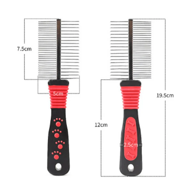 Pet Supplies Teeth Shedding Hair Flea Lice Removal Brush StainlessSteel Comb Deworming Opening Knots Dog Cat Grooming Comb