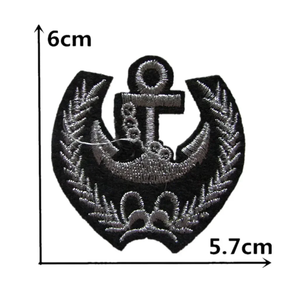 Boat anchor pattern badge embroidery sewn patches DIY hot melt adhesive ironing decoration paired with clothing fabric patches