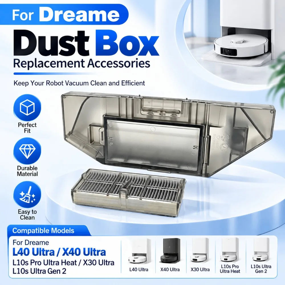 For Dreame L40 Ultra/X40 Ultra Dust Box Accessories for /L10s Pro Ultra Heat/X30 Ultra/ L10s Ultra Gen 2 Robot Vacuum Clean