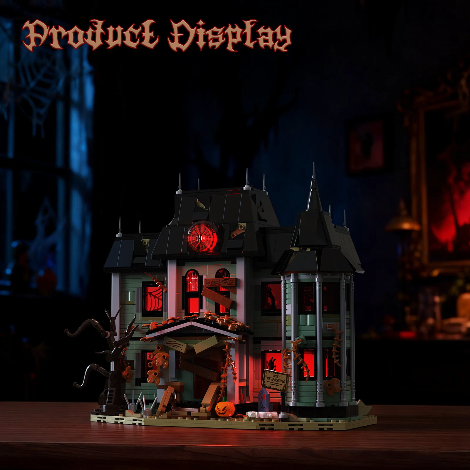 Haunted House Building Blocks Set Horror Neibolt Mansion Assembly Model Halloween Construction Kit Collectible Gift for Adult