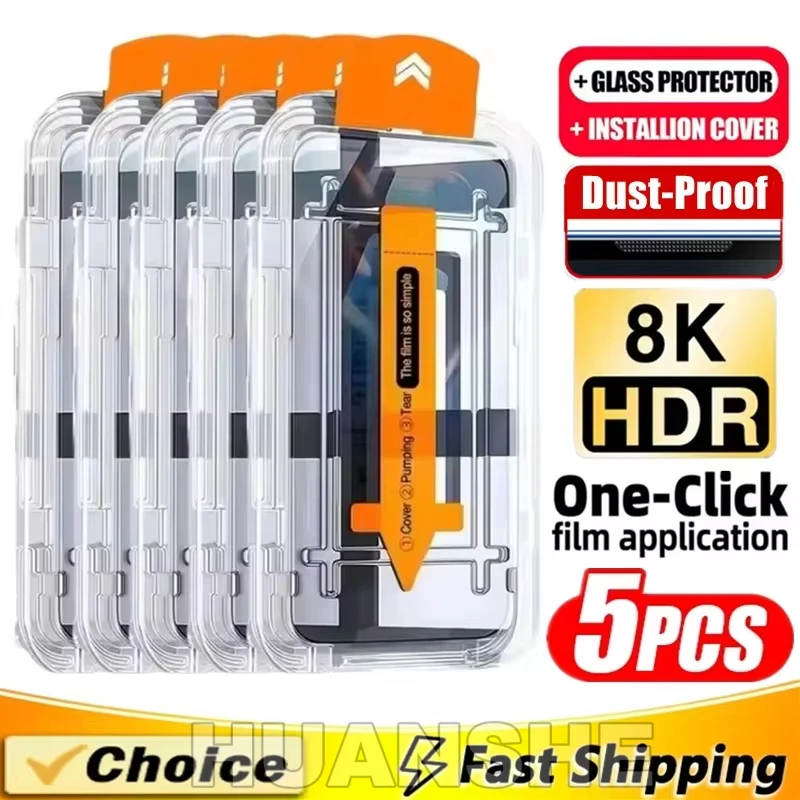 3-5PCS Dust Free Tempered Glass Screen Protector for Samsung A26 A25 A24 A23 A22 A17 5G A16 A15 A14 A13 A12 A07 A06 A05s A05