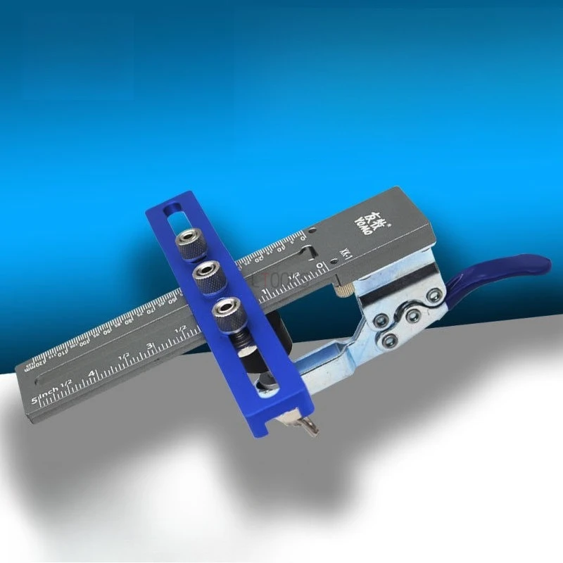 Quick Clamping Drawer Handle and Cabinet Knob Drilling Locator T-shaped Adjustable Drawer Slide Rail Installation Auxiliary Tool