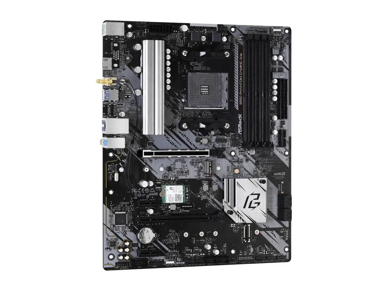 ASRock B550 Phantom Gaming 4/ac AM4 ATX AMD Motherboard