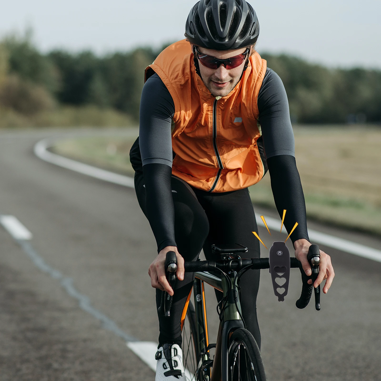 

1Pcs Electric Bike Trumpet High Elasticity Silicone Sleeve Multiple Tones Reusable Assembly Outdoor Use Horn Black