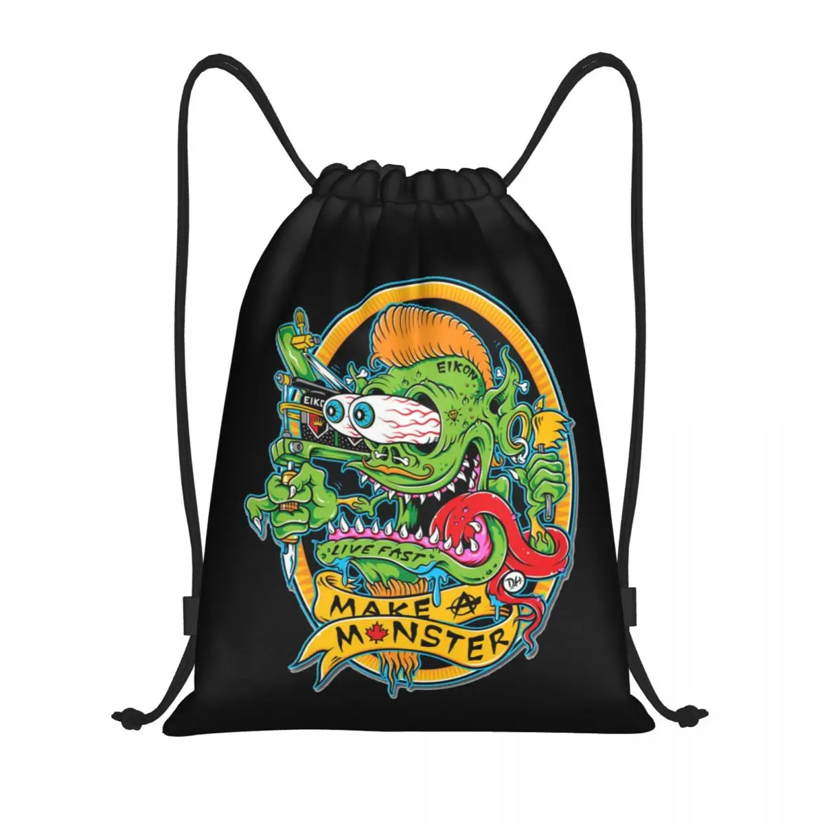 Rat Fink Animation Anime Cartoon Drawstring Backpack Sports Gym Bag for Women Men Shopping Sackpack