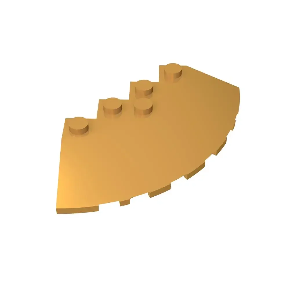 Gobricks 1 stuks MOC baksteen ronde hoek 6 x 6 met 33 °   Helling- en facetaansnijding compatibel met 95188 bouwstenen onderdelen kinderspeelgoed