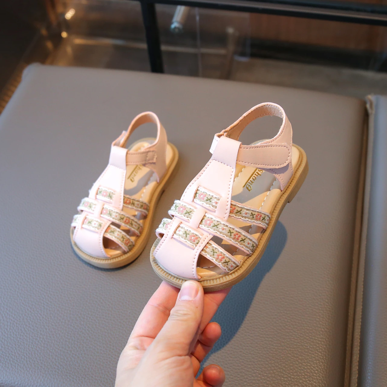 1-7 Years Children Summer Outdoor Beach Shoes Girls Princess Little PU  Leather Sandals for Kids Girl 2025 New Arrival Footwear