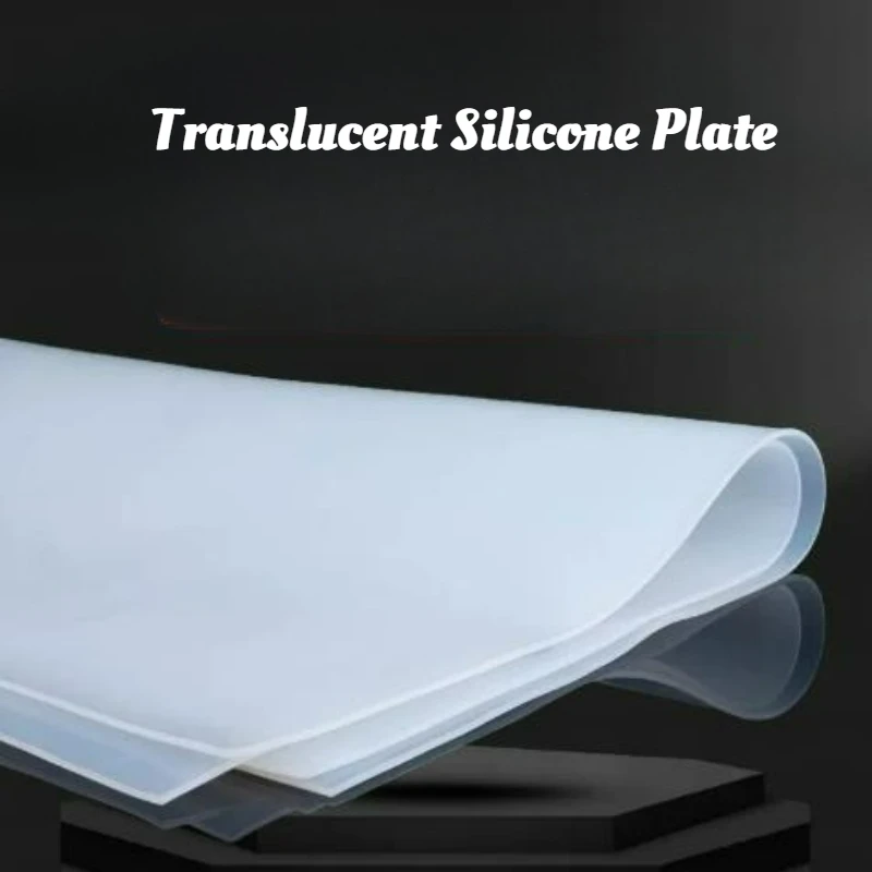 1/2/3pcs Translucent Silicone Rubber Sheet High Temp Resistance Food Grade Silica Gel Plate 50x50mm~500x500mm