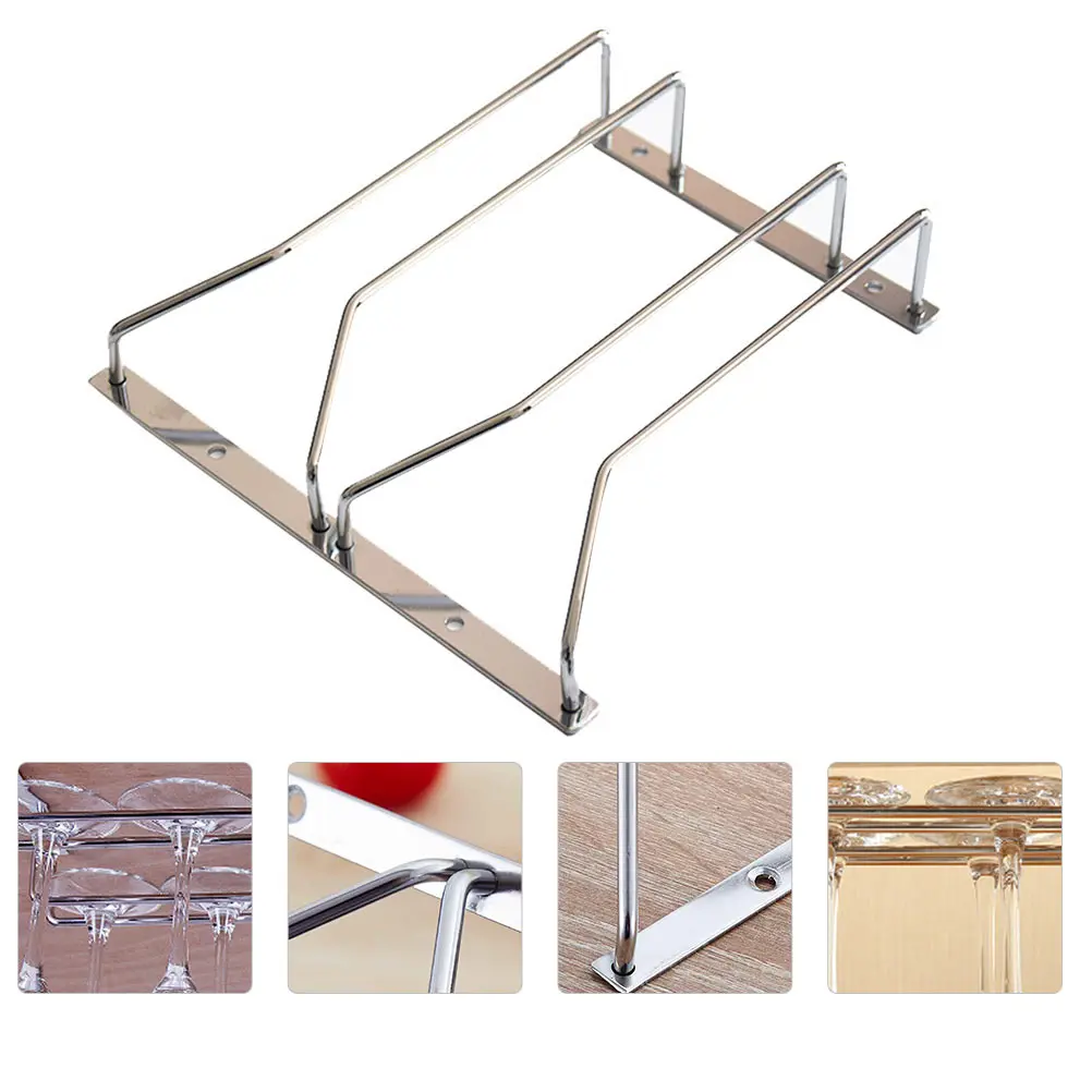

Stainless Steel Red Wine Glass Stand Cup Rack Household Hanging Racks Coat Hanger Holder