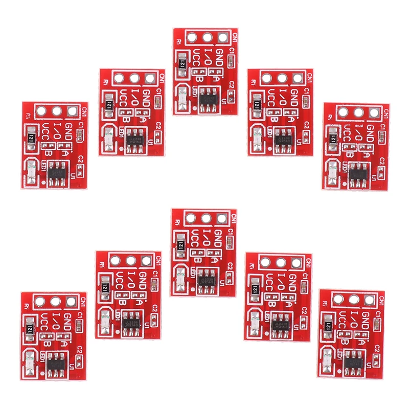 10pcs TTP223 Touch Button Switch Capacitive Sensor Module Self-Locking/No-Locking Single Channel TTP223-BA6 For Arduino