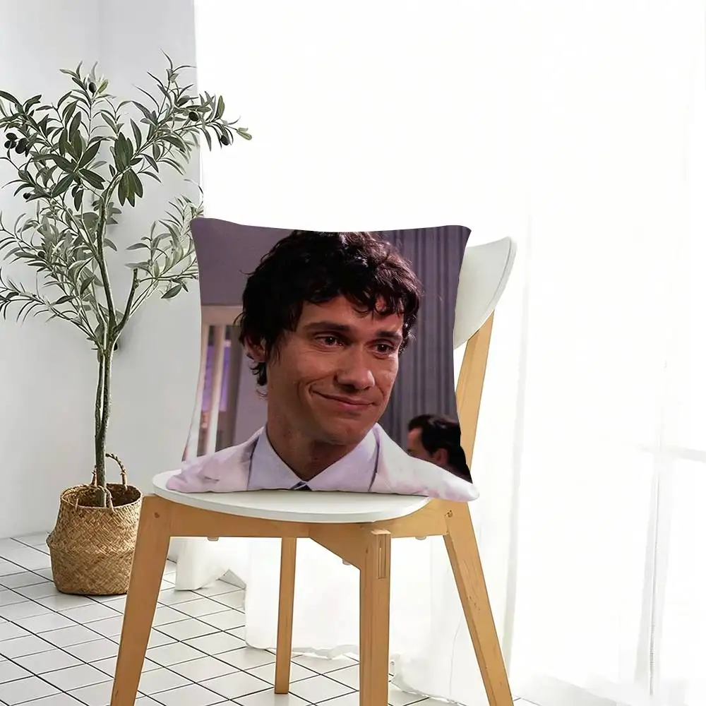 Movie Christian Dexter Brian  Square Double-Sided printed Pillow Case Bedroom Bedside Pillow Sofa Cushion Cover Gift