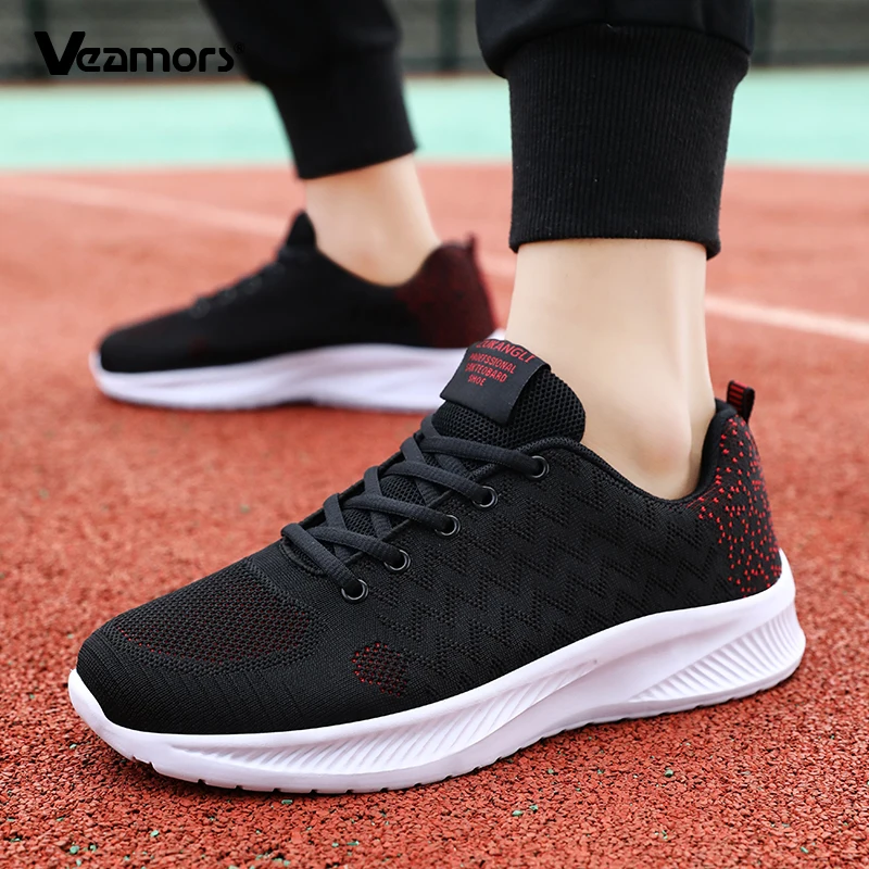 

VEAMORS Light Running Shoes Knitted Casual Sneakers Running Sports Shoes for Men Breathable Tennis Trainers Traveling Jogging