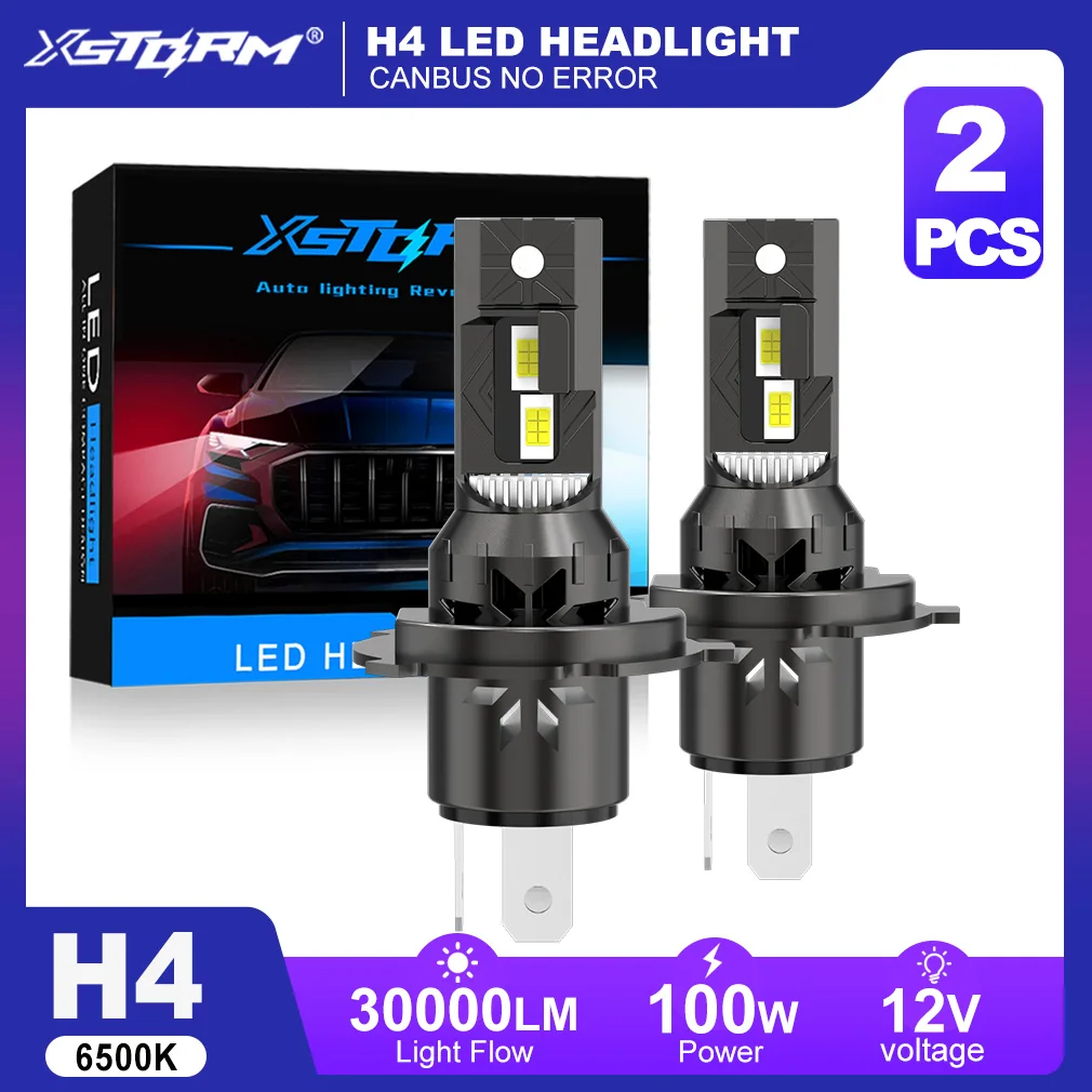 yZ[zXSTORM H4 H7 LED LoX 100W 30000LM 9005 H11 wbhCg LoX H1 H3 LED Cgou nC/[ wbhv t@tv 12V 6500K