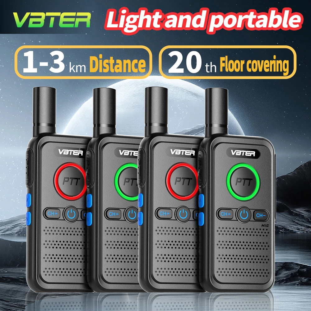 

2/4 шт. VBTER WBT-V1 мощный портативный цифровой двусторонний аналоговый мини FM-радио с двойной клавишей PTT, дизайн детских дистанционных объектов, маленькие автомобили