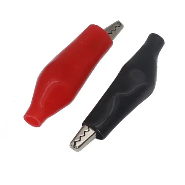 【10PCS】28MM 35MM 45MM Metal Alligator Clip Crocodile Electrical Clamp Testing Probe Meter Black Red with Plastic
