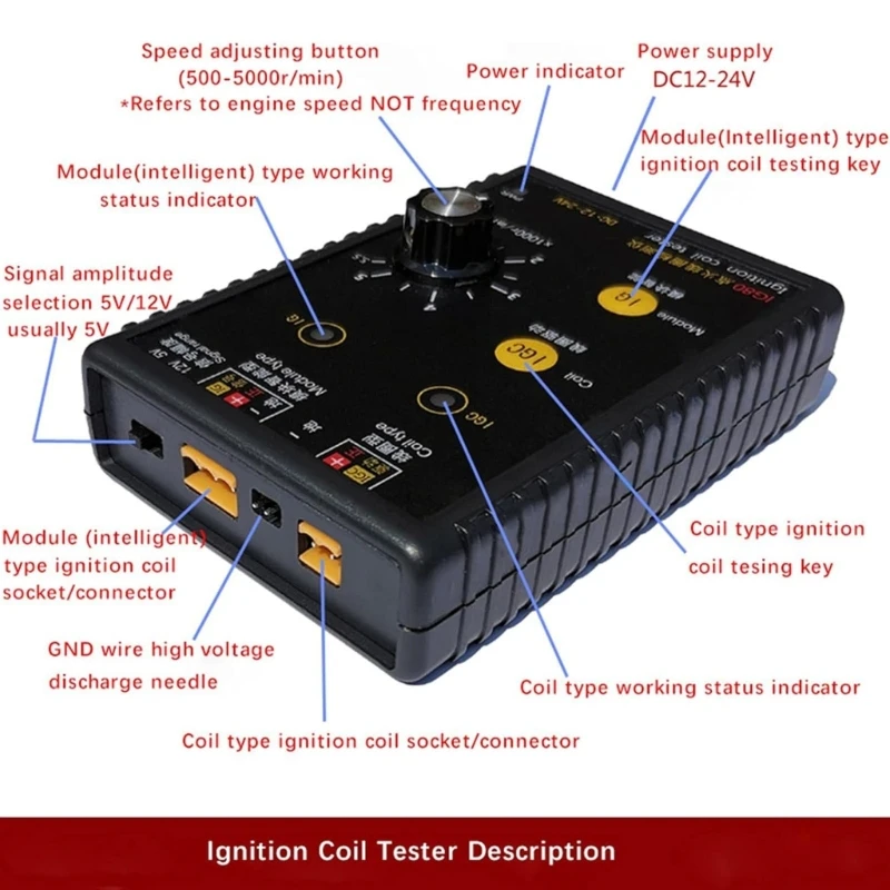 

Удобное в использовании устройство диагностики зажигания с ЖК-дисплеем и простым управлением