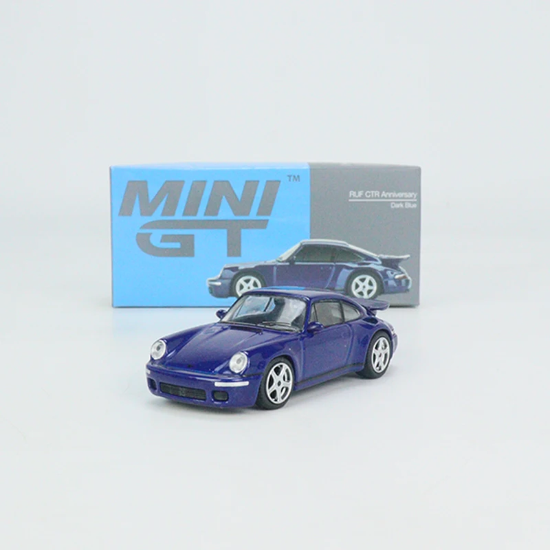 MINIGT 1:64 Model Car RUF CTR Alloy Die-cast Vehicle Collection #451 LHD Dark Blue