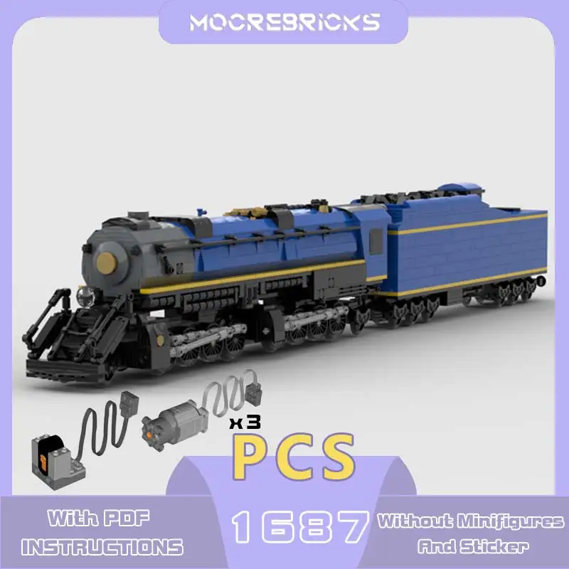 MOC- 213569   نورفولك والغربية Y6B قطار المركبات اللبنات نموذج الطوب ألعاب الخبراء الإبداعية هدايا الأطفال المجمعة