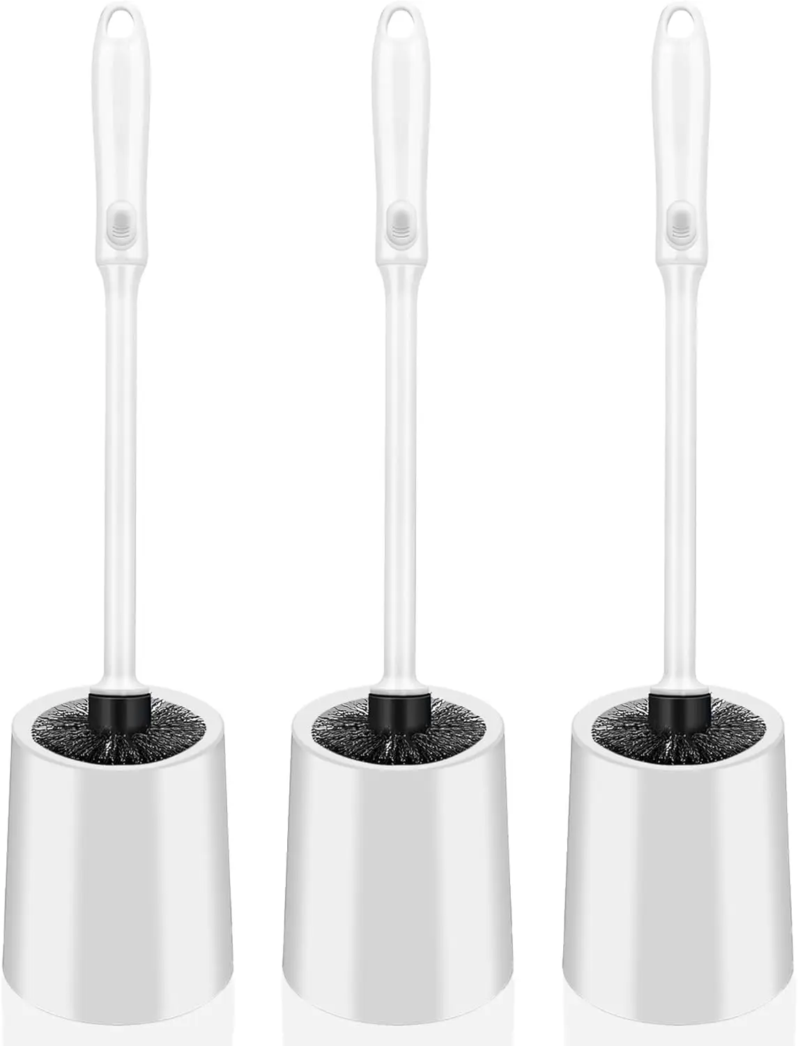

Набор туалетных щеток и держателей, нескользящая ручка с длинной ручкой, 3 шт., белый