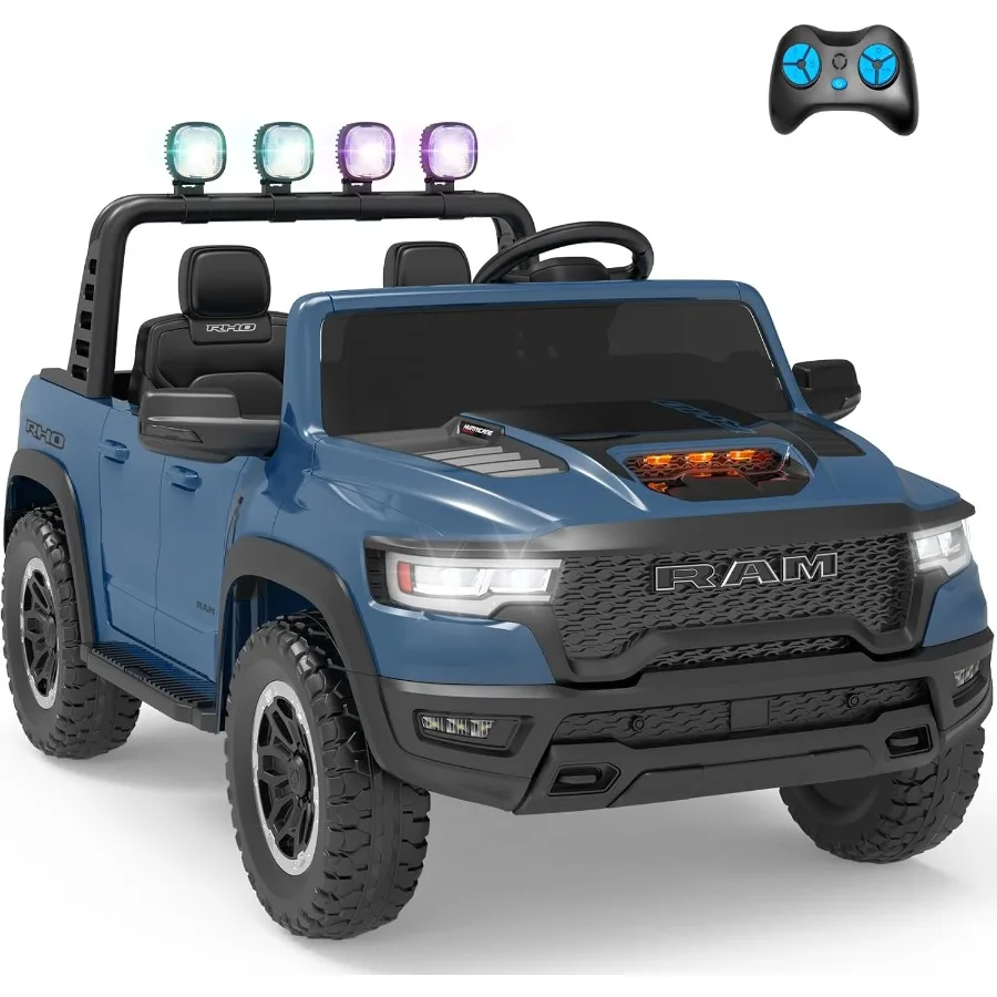 سيارة كهربائية لـ Ram 1500 RHO 24V مرخصة على ألعاب للبطارية الكبيرة التي تعمل بجهاز التحكم عن بعد الوالدين ضوء LED/الموسيقى/MP3