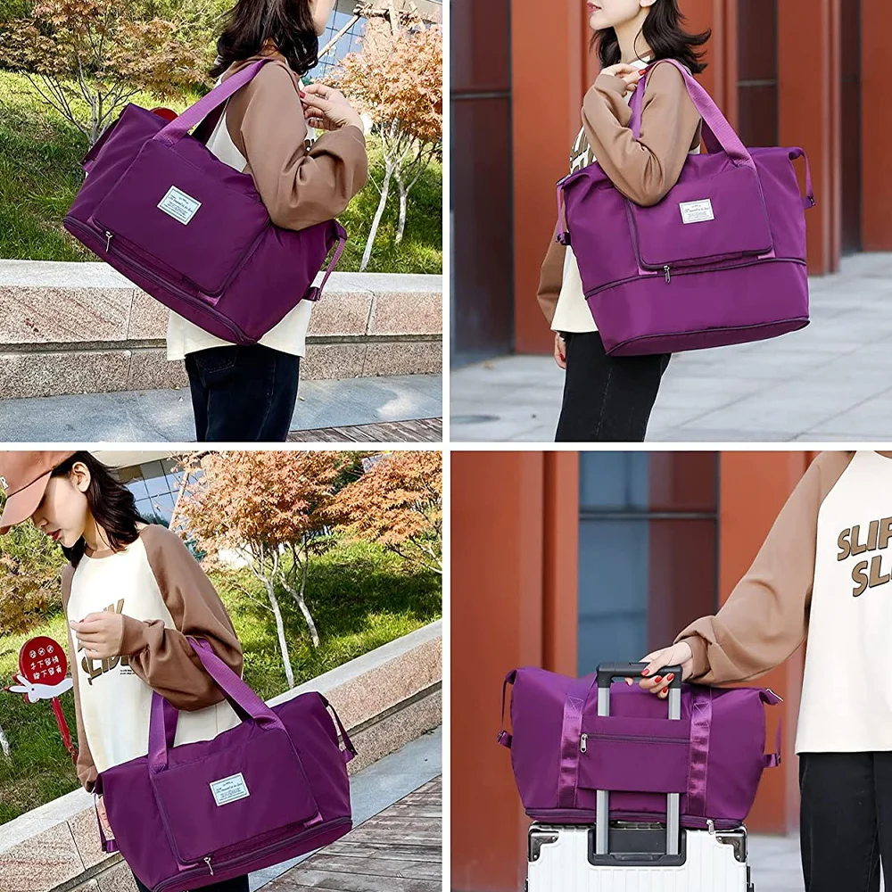 Folding Travel Bags Waterproof Tote Travel Luggage Bags for Women 2022 Large Capacity Multifunctional Travel Duffle Bags Handbag