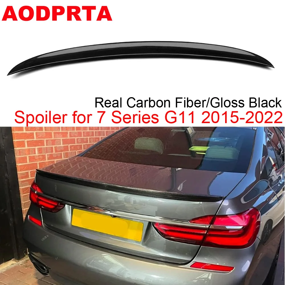 

Real Carbon Fiber Rear Boot Trunk Wings Spoiler for BMW 7 Series G11 G12 2015-2022 730i 740i 750i