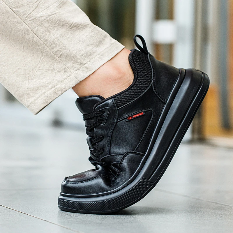 Zapatos de seguridad indestructibles Waliantile para hombres, botas de trabajo antigolpes, zapatos de seguridad industriales con punta de acero a