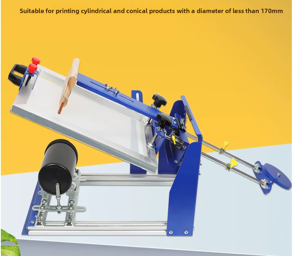 

Pen Mug Bottle Printer Cosmetic Jar Screen Printing Machine For Cylindrical Shape Items Diameter 60mm