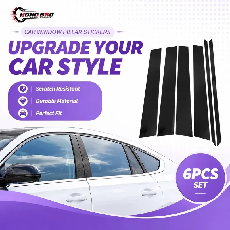 For Volkswagen ID.3 2022-2026 PC Mirror Patch Door Cover Trim Window Middle Column Modification Accessories Decorative