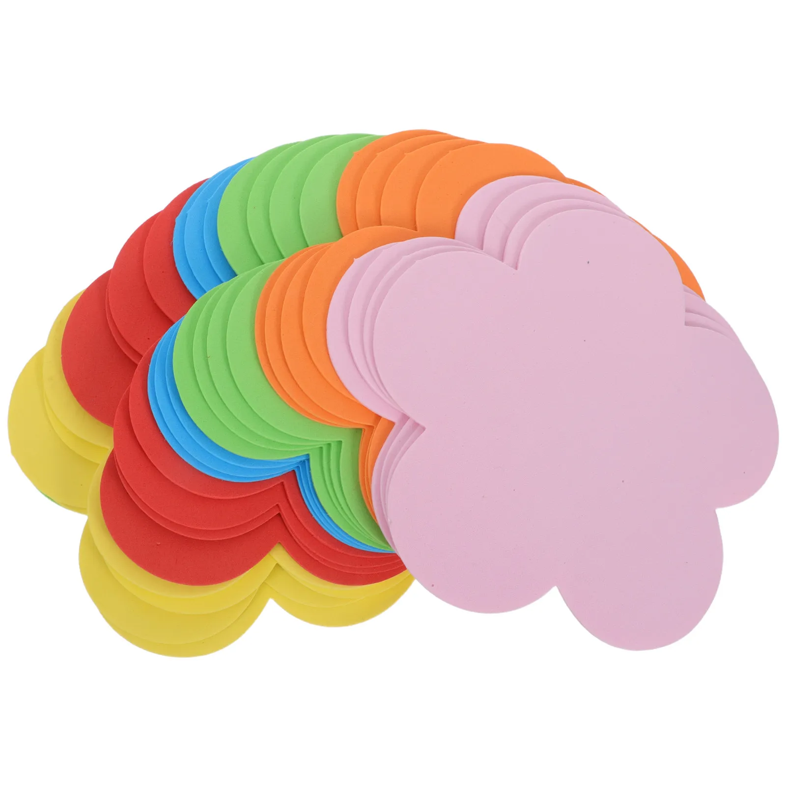72pcs Bright Colorful Foam Flower Cutouts 15x14cm for DIY Craft, Classroom Bulletin Board & Floral Decor