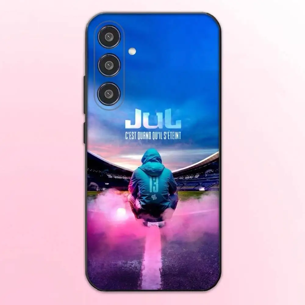 حافظة هاتف JuL C'est Pas Des Lol لهاتف سامسونج جالاكسي A73، A72، A71، A70، A53، A52، A51، أخرى غلاف أسود ناعم