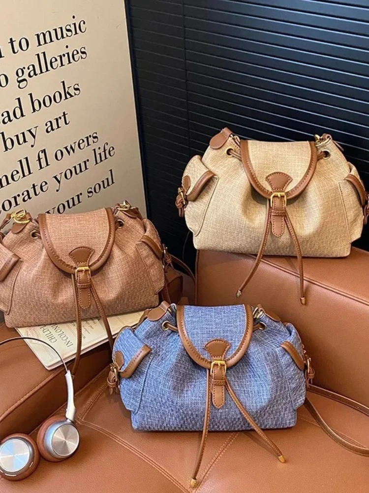 

2025 Niche Shoulder Bag, Versatile Bucket Purse for Women, Commuter Crossbody Tote, Minimalist Day-to-Night Bag, Textured Sling