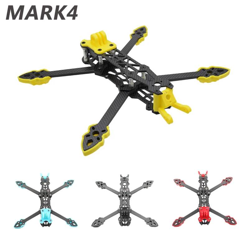 LANNRC Mark4 FPV 탄소 섬유 프레임, 225mm 휠베이스, 5mm 암 프리스타일 장거리 프레임, RC 쿼드콥터 레이싱 드론용, 신제품